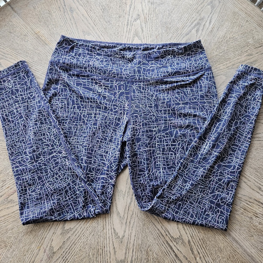 Lulu‎ Inspired Zelos Women's Plus Size 2X  Performance Leggings | 90s Abstract - Picture 2 of 8